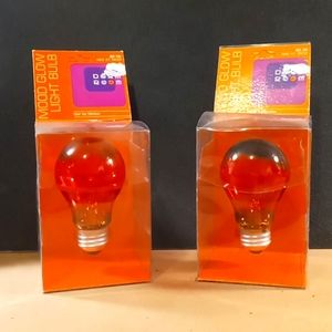 Vintage Pair of  "Over the Rainbow" Moon Glow Light Bulbs by Dorm Room